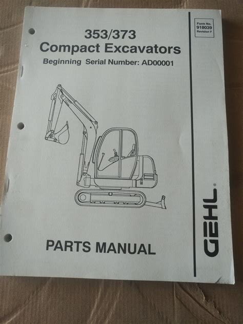 gehl 353 mini excavator|gehl parts catalog.